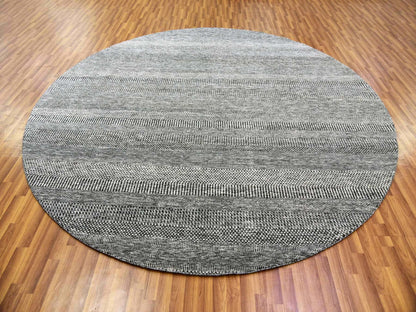 Modern / Contemporary hand-knotted wool rug in Gray, 9'8" x 9'8" — SKU O079728 (view 2)