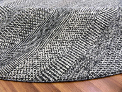 Modern / Contemporary hand-knotted wool rug in Gray, 9'8" x 9'8" — SKU O079728 (view 6)