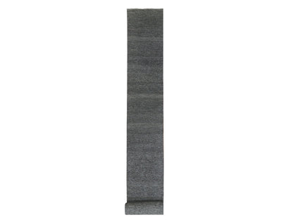Modern / Contemporary hand-knotted wool runner in Gray, 2'7" x 26'2" — SKU O079731