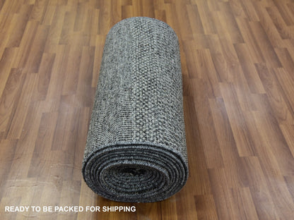 Modern / Contemporary hand-knotted wool runner in Gray, 2'7" x 26'2" — SKU O079731 (view 5)