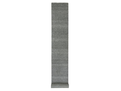 Modern / Contemporary hand-knotted wool runner in Gray, 2'7" x 19'11" — SKU O079732