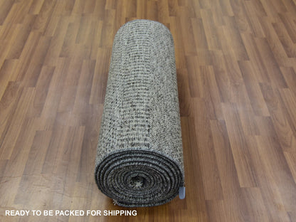 Modern / Contemporary hand-knotted wool runner in Gray, 2'7" x 19'11" — SKU O079732 (view 5)