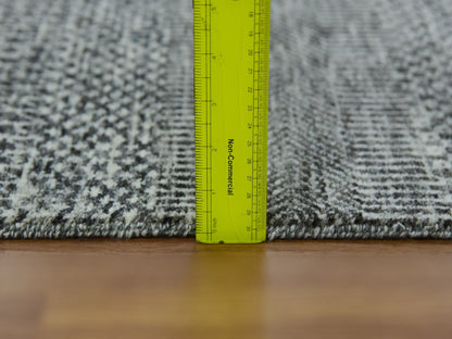 Modern / Contemporary hand-knotted wool runner in Gray, 2'7" x 19'11" — SKU O079732 (view 6)