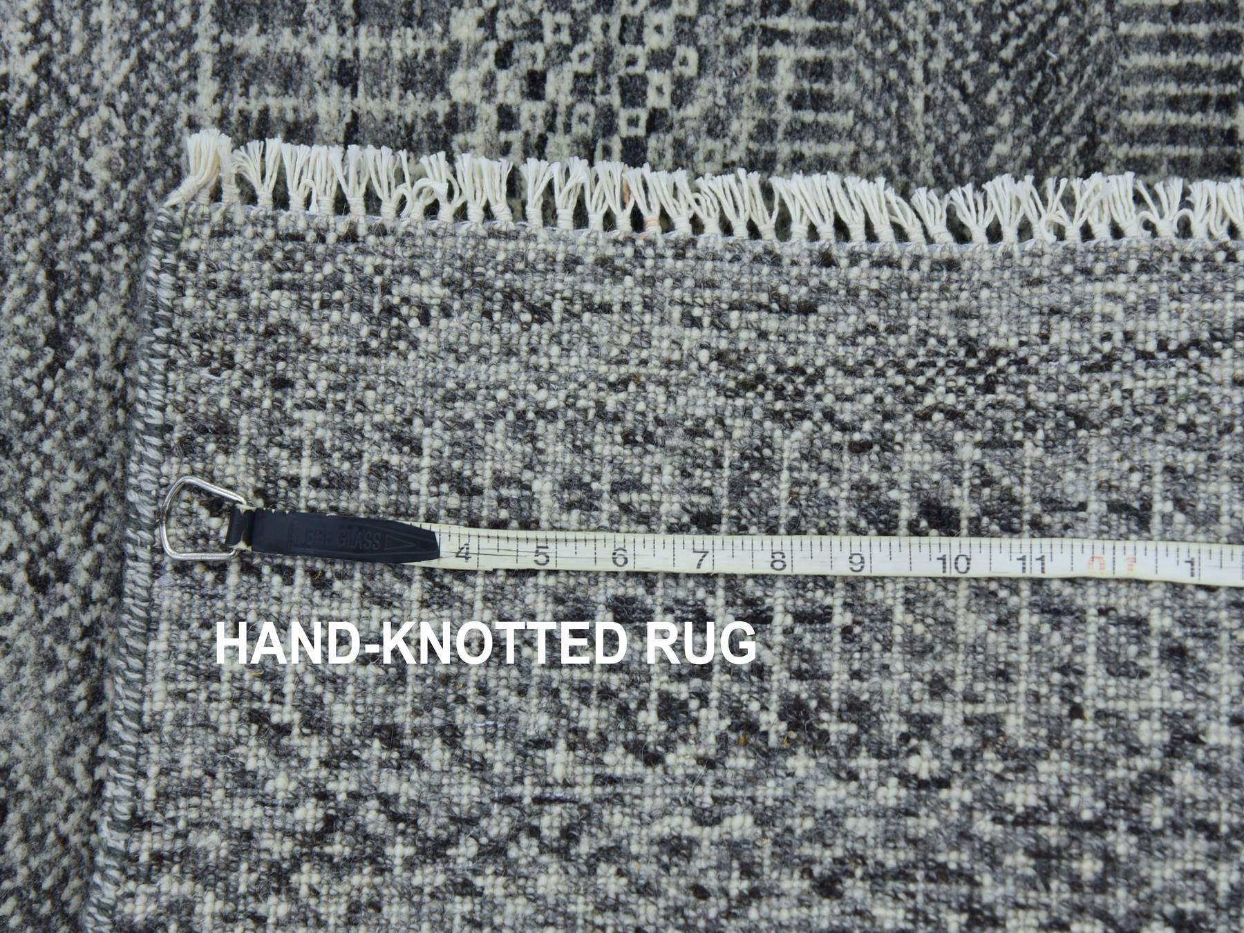 Modern / Contemporary hand-knotted wool runner in Gray, 2'7" x 19'11" — SKU O079732 (view 7)
