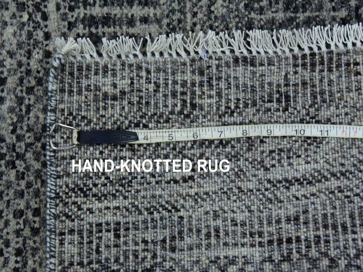 Modern / Contemporary hand-knotted wool runner in Gray, 2'5" x 32'3" — SKU O079736 (view 7)