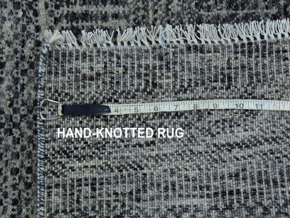 Modern / Contemporary hand-knotted wool runner in Gray, 2'5" x 32'3" — SKU O079736 (view 7)