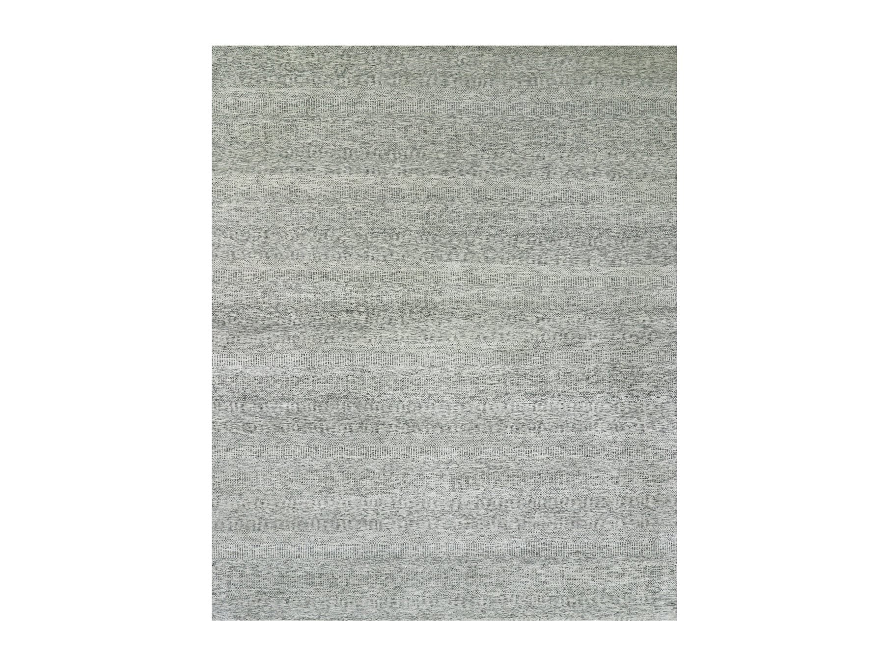 Modern / Contemporary hand-knotted wool rug in Gray, 12'2" x 15'4" — SKU O079737