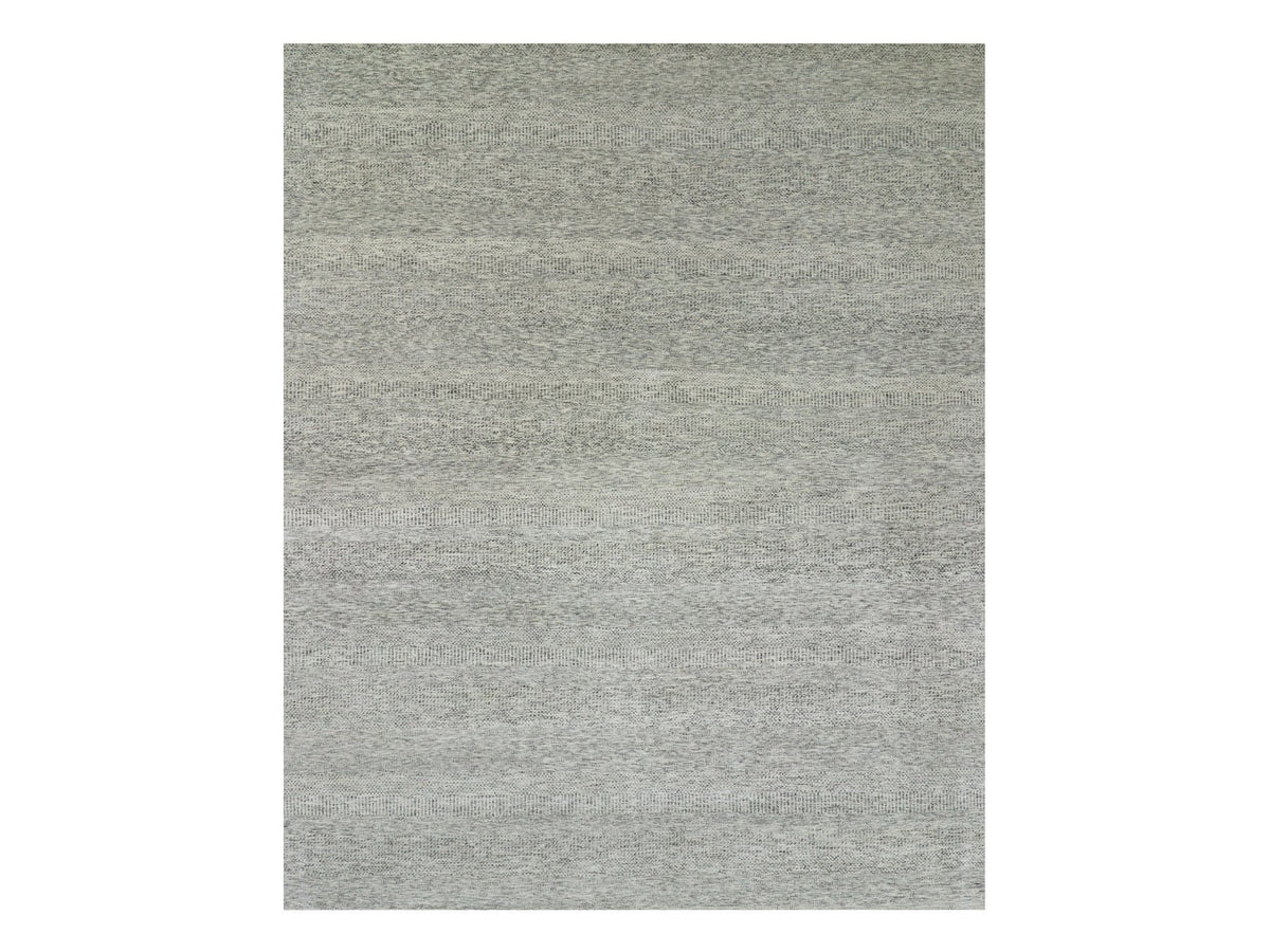 Modern / Contemporary hand-knotted wool rug in Gray, 12'2" x 15'4" — SKU O079738