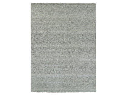 Modern / Contemporary hand-knotted wool rug in Gray, 9' x 12'4" — SKU O079741