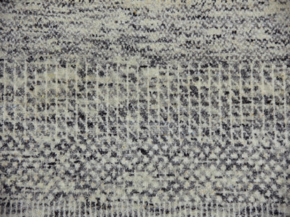 Grey 9'0" x 12'4" Modern / Contemporary Hand knotted Wool Rug - Sku: O079741