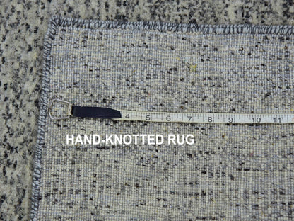 Modern / Contemporary hand-knotted wool rug in Gray, 4' x 6'2" — SKU O079743 (view 7)