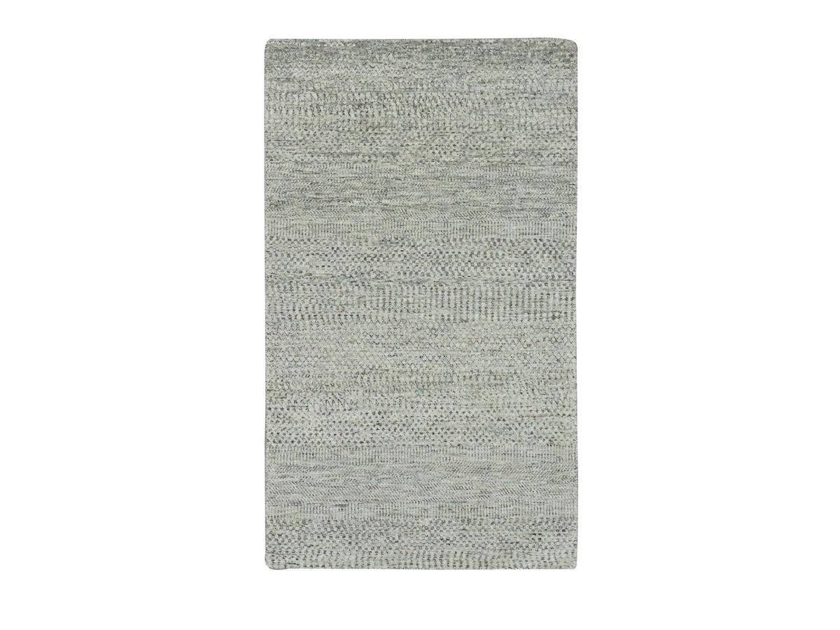 Modern / Contemporary hand-knotted wool rug in Gray, 3' x 5'6" — SKU O079747