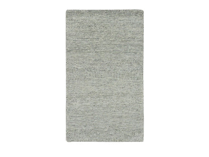 Modern / Contemporary hand-knotted wool rug in Gray, 3' x 5'6" — SKU O079747