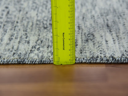 Modern / Contemporary hand-knotted wool runner in Gray, 2'5" x 29'7" — SKU O079751 (view 6)