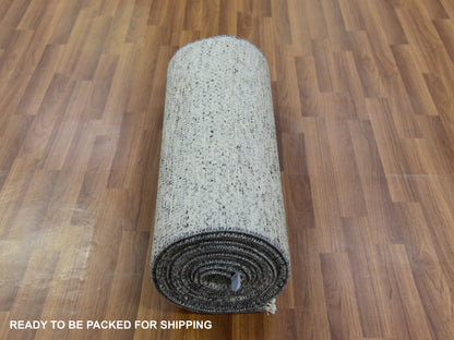 Modern / Contemporary hand-knotted wool runner in Gray, 2'6" x 18'5" — SKU O079752 (view 5)