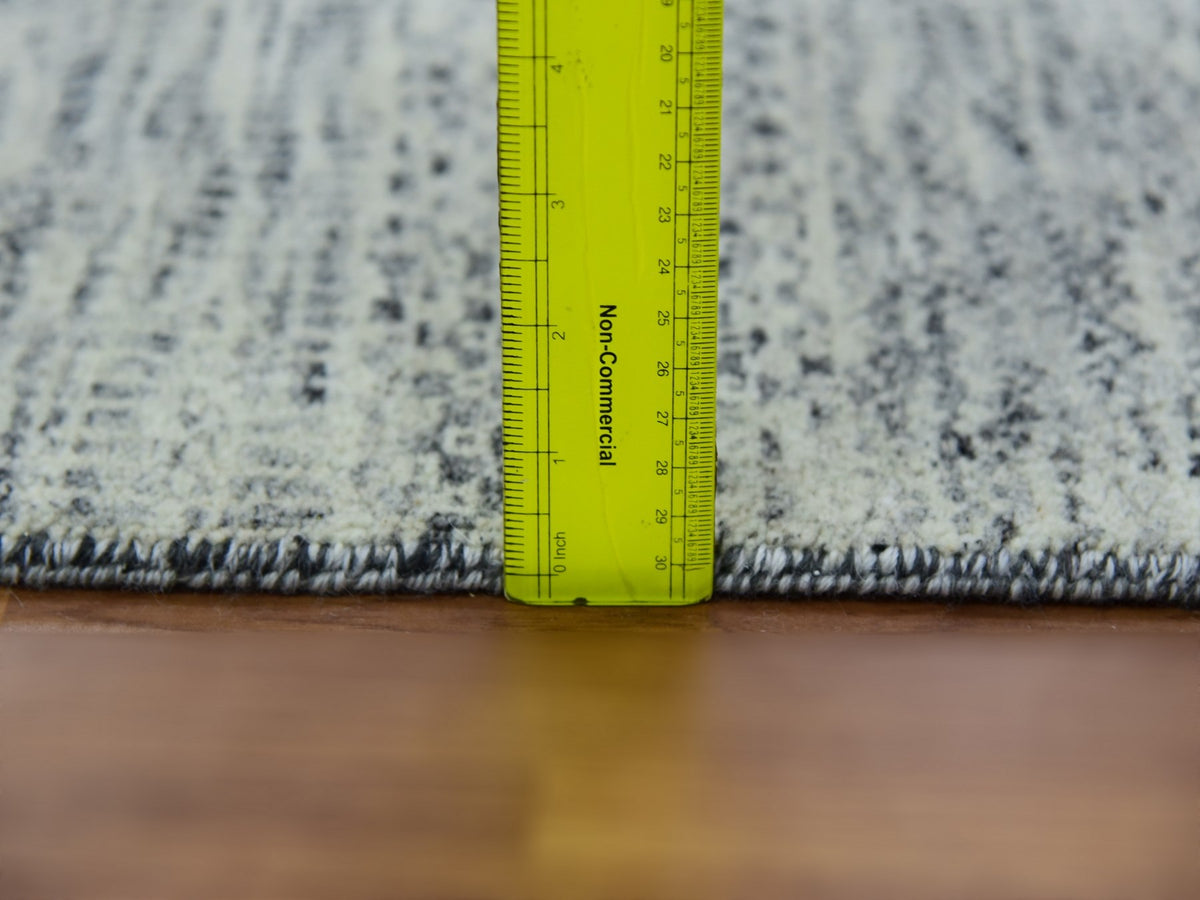 Modern / Contemporary hand-knotted wool runner in Gray, 2'6" x 18'5" — SKU O079752 (view 6)