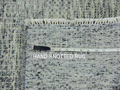 Modern / Contemporary hand-knotted wool runner in Gray, 2'6" x 18'5" — SKU O079752 (view 7)