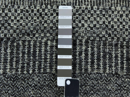 Modern / Contemporary hand-knotted wool runner in Gray, 2'4" x 27'9" — SKU O079758 (view 4)