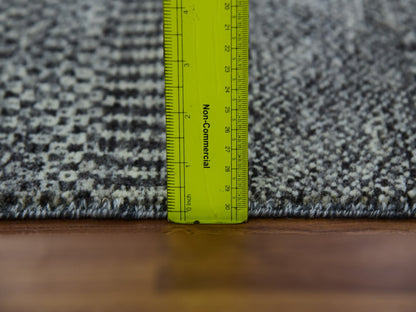 Modern / Contemporary hand-knotted wool runner in Gray, 2'4" x 27'9" — SKU O079758 (view 6)