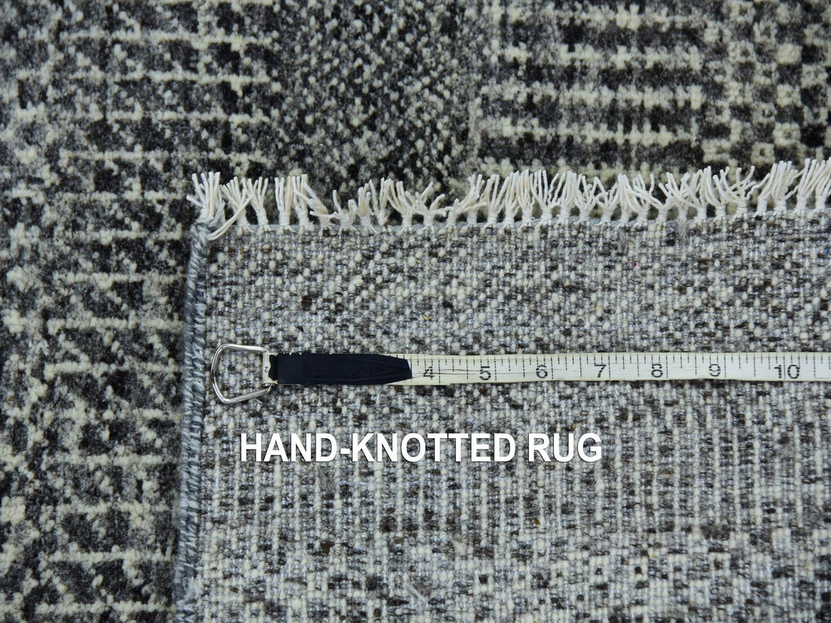 Modern / Contemporary hand-knotted wool runner in Gray, 2'4" x 27'9" — SKU O079758 (view 7)
