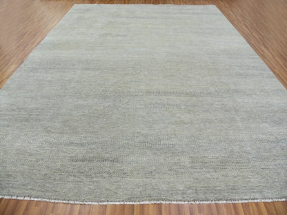 Grey 11'10" x 15'4" Modern / Contemporary Hand knotted Wool Rug - Sku: O079760