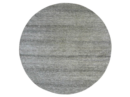 Modern / Contemporary hand-knotted wool rug in Gray, 12'1" x 12'1" — SKU O079761