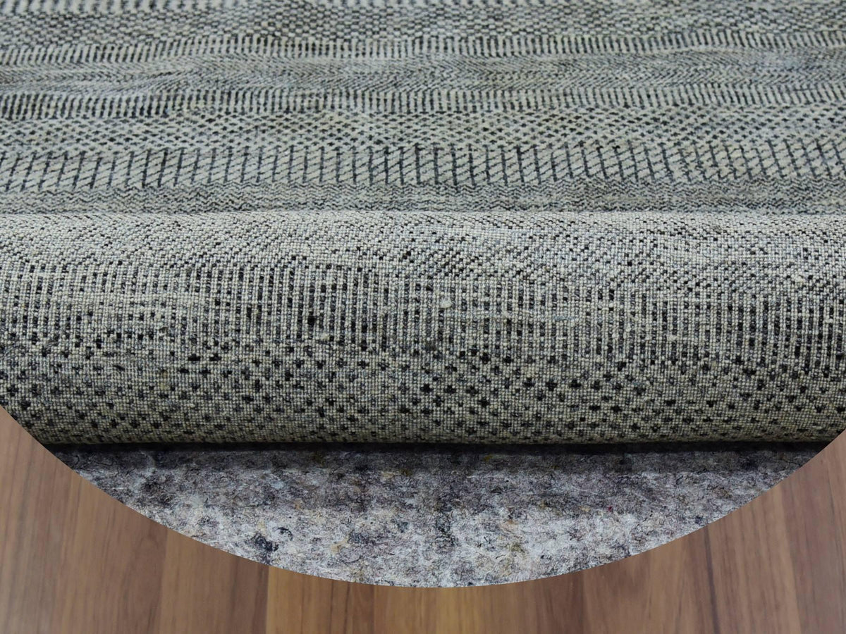 Modern / Contemporary hand-knotted wool rug in Gray, 12'1" x 12'1" — SKU O079761 (view 4)