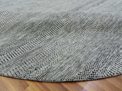 Modern / Contemporary hand-knotted wool rug in Gray, 12'1" x 12'1" — SKU O079761 (view 6)