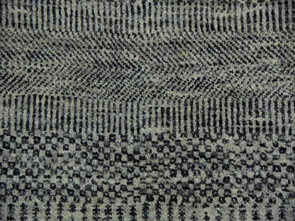 Grey 12'1" x 12'1" Modern / Contemporary Hand knotted Wool Rug - Sku: O079761