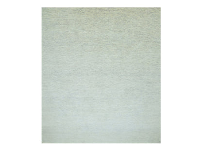 Grey 14'1" x 15'11" Modern / Contemporary Hand knotted Wool Rug - Sku: O079762