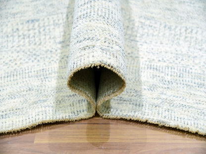 Grey 14'1" x 15'11" Modern / Contemporary Hand knotted Wool Rug - Sku: O079762