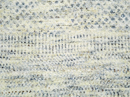 Grey 14'1" x 15'11" Modern / Contemporary Hand knotted Wool Rug - Sku: O079762