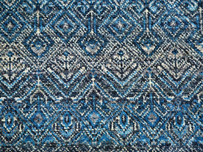 Blue 8'0" x 8'0" Modern and Contemporary Hand knotted Wool Rug - Sku: O079765