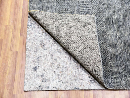 Grey 12'0" x 12'1" Modern / Contemporary Hand knotted Wool Rug - Sku: O079766