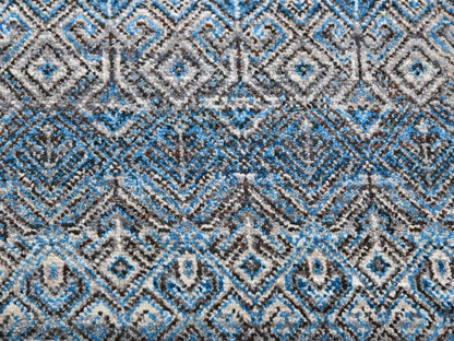 Modern / Contemporary hand-knotted wool rug in Blue, 12'0" x 12'0", SKU O079768