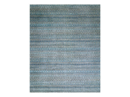 Modern / Contemporary hand-knotted wool rug in Blue, 12'0" x 15'1", SKU O079769