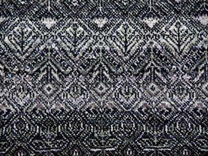 Grey 12'0" x 11'11" Modern / Contemporary Hand knotted Wool Rug - Sku: O079772