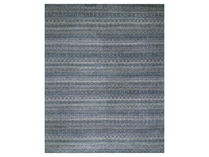 Grey 12'1" x 15'2" Modern / Contemporary Hand knotted Wool Rug - Sku: O079773