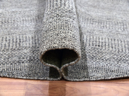 Grey 11'11" x 12'0" Modern / Contemporary Hand knotted Wool Rug - Sku: O079774
