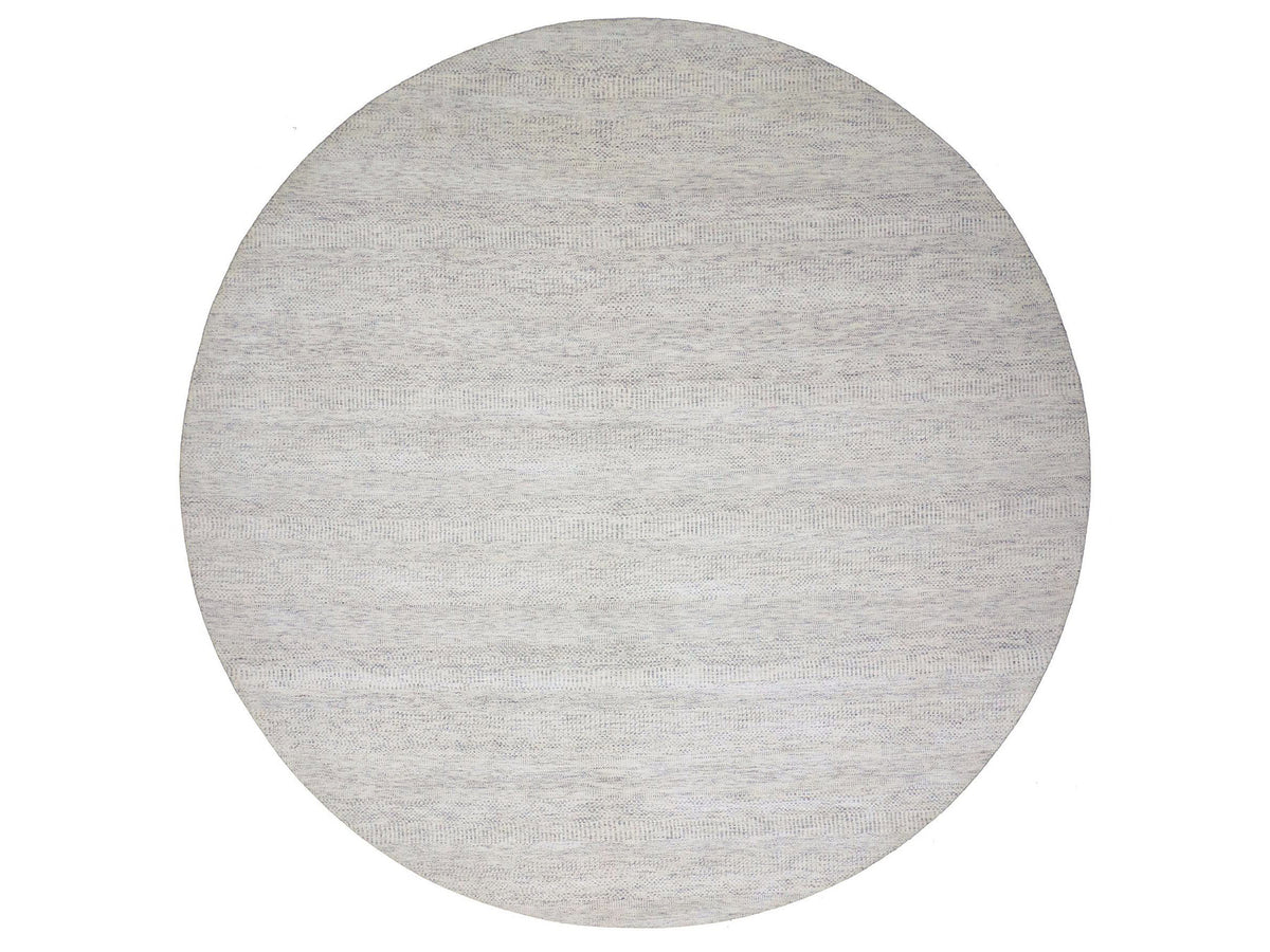 Modern / Contemporary hand-knotted wool rug in Gray, 11'10" x 11'10", SKU O079776