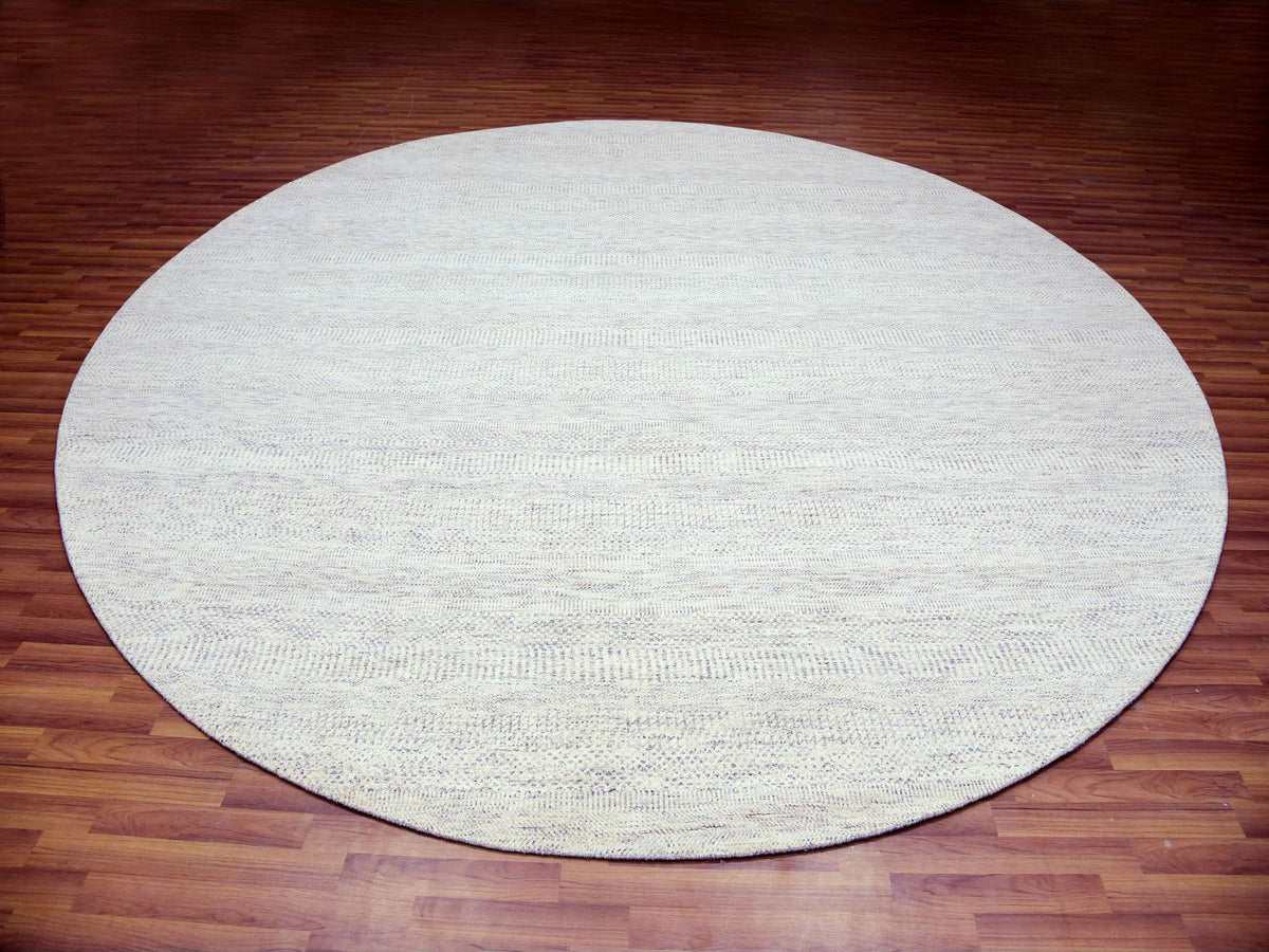 Modern / Contemporary hand-knotted wool rug in Gray, 11'10" x 11'10", SKU O079776