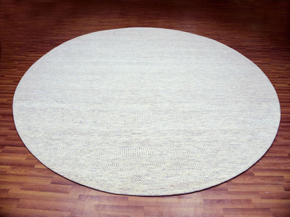 Grey 11'10" x 11'10" Modern / Contemporary Hand knotted Wool Rug - Sku: O079776