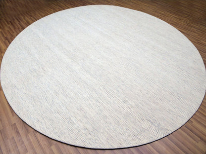 Grey 11'10" x 11'10" Modern / Contemporary Hand knotted Wool Rug - Sku: O079776