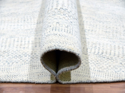 Grey 11'10" x 11'10" Modern / Contemporary Hand knotted Wool Rug - Sku: O079776