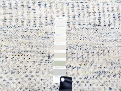 Grey 11'10" x 11'10" Modern / Contemporary Hand knotted Wool Rug - Sku: O079776