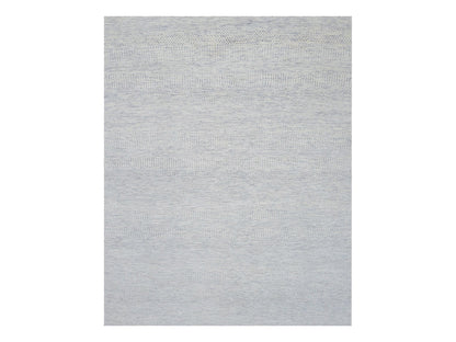 Grey 8'0" x 10'1" Modern / Contemporary Hand knotted Wool Rug - Sku: O079783