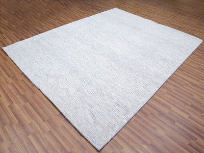 Grey 8'0" x 10'1" Modern / Contemporary Hand knotted Wool Rug - Sku: O079783