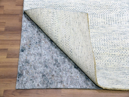 Grey 8'0" x 10'1" Modern / Contemporary Hand knotted Wool Rug - Sku: O079783