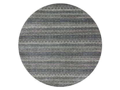 Grey 9'11" x 10'0" Modern / Contemporary Hand knotted Wool Rug - Sku: O079785