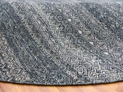 Grey 9'11" x 10'0" Modern / Contemporary Hand knotted Wool Rug - Sku: O079785